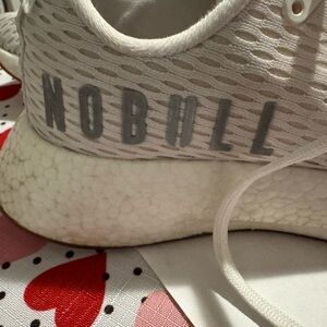 NOBULL White with Gray Mesh Sneakers